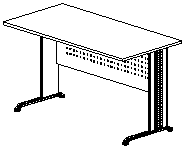 Стол прямоугольный на металлических опорах
