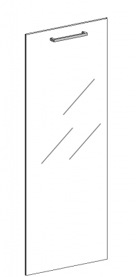 Дверь средняя левая стекло матовое
