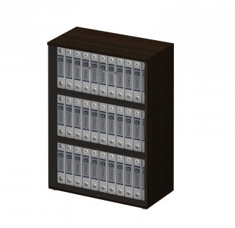 Шкаф для документов средний со стеклянными тонированными дверьми без рамки