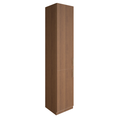 Шкаф высокий узкий (1 низкая дверь ЛДСП, 1 средняя дверь ЛДСП)