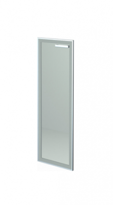 Дверь стеклянная в алюминиевой раме левая прозрачная