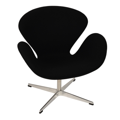Кресло Arne Jacobsen Style Swan Chair Black