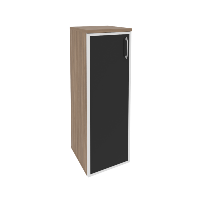 Шкаф средний узкий (L/R) (1 средний фасад стекло лакобель в раме)
