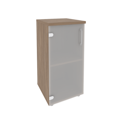 Шкаф низкий узкий (L/R) (1 низкий фасад стекло)