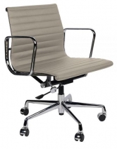 Кресло Eames Style Ribbed Office Chair EA 117 (серая кожа)