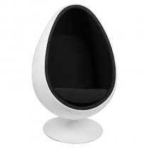 Кресло Ovalia Egg Style Chair Black