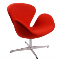 Кресло Arne Jacobsen Style Swan Chair Red wool