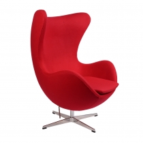 Кресло Arne Jacobsen Style Egg Chair Red wool