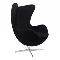Кресло Arne Jacobsen Style Egg Chair Black wool